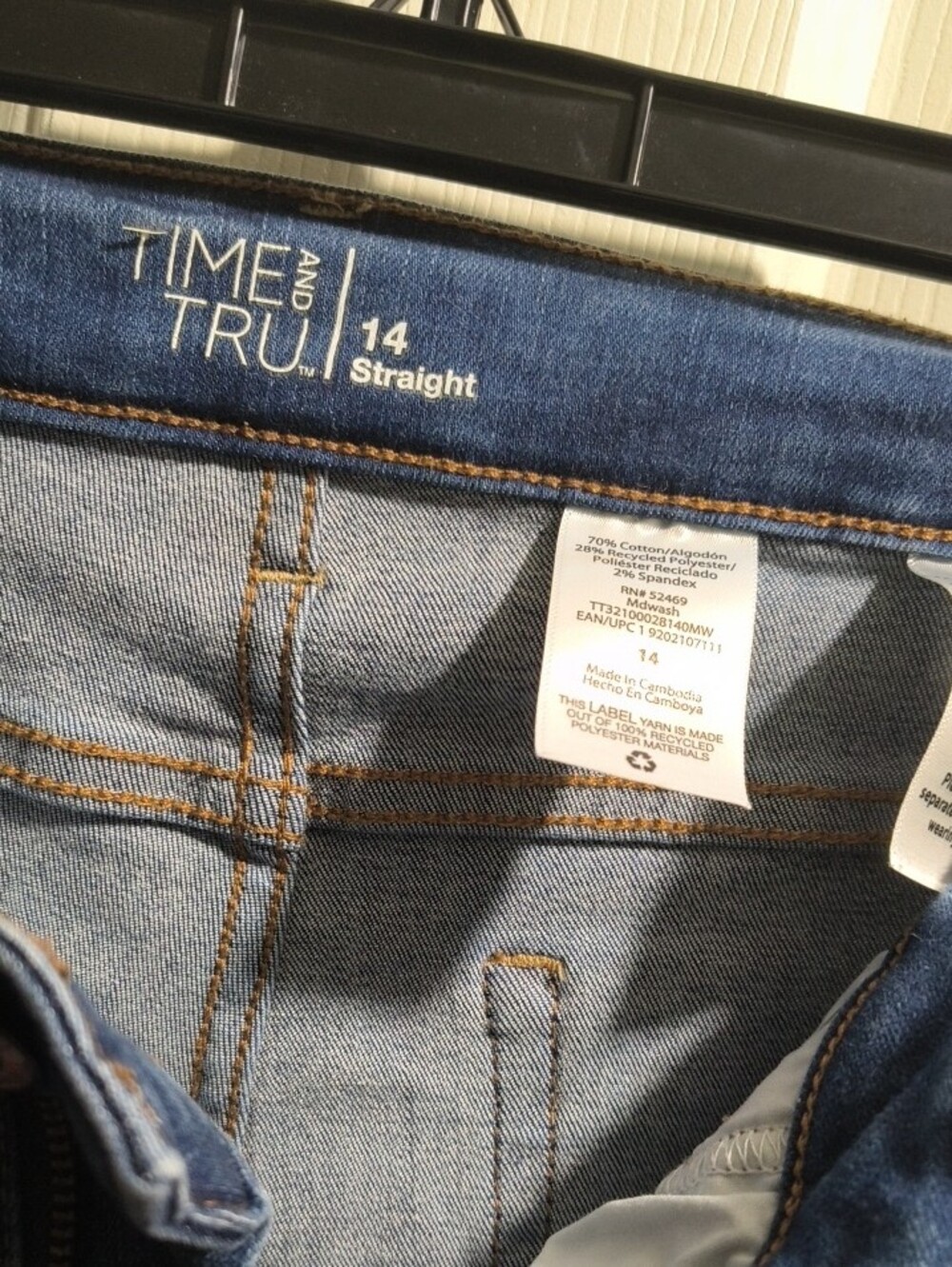 Time and Tru Skinny Jeans in Blue Wash - Picture 3 of 3